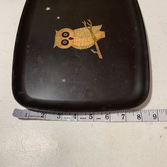 couroc of monterey tray and bowl mid century modern resin tray owl motif - Picture 8 of 14
